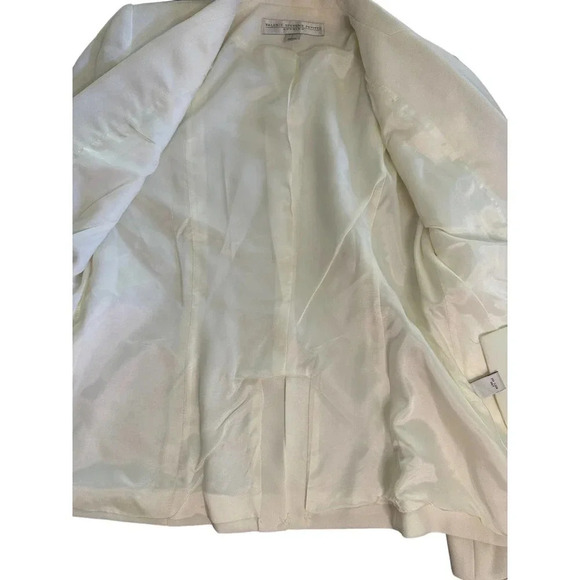 NWT‎ Valerie Stevens Evening Women's White One Button Embroidered Jacket Size 8P - Picture 13 of 13